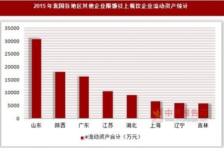 2015年我国各地区其他企业限额以上餐饮企业资产统计(按登记注册类型分)