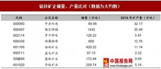 2017年铅锌矿采选主要公司分析