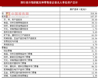2017年湖南株洲市按行业分批发和零售业企业法人单位资产情况调查(图)