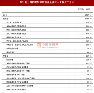 2017年湖南长沙市按行业分批发和零售业企业法人单位资产情况调查(图)
